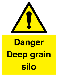 Danger Deep grain silo